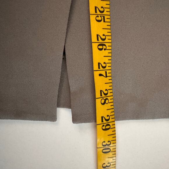 ARITZIA BABATON Blazer 2 Power Hip Taupe Mirror Crepe Open Front Shawl Collar - Picture 16 of 16